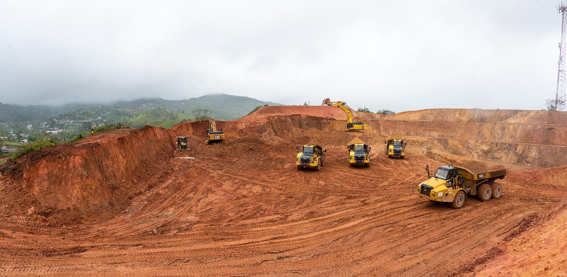 Movimiento de tierra y canteras en Nicaragua